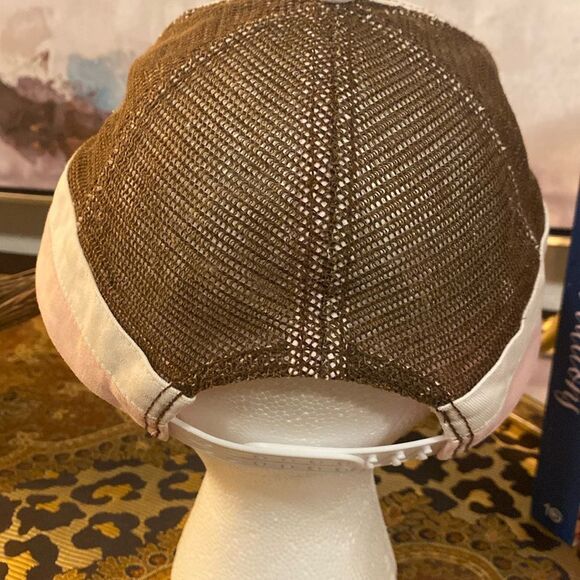 AST Dew Tour Vintage Trucker Hat Pink Floral Pattern Distressed Bill Adjustable - Picture 6 of 10